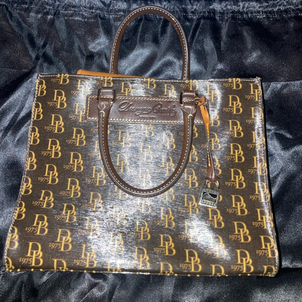 Dooney & Bourke Brown and Gold Signature Tote
